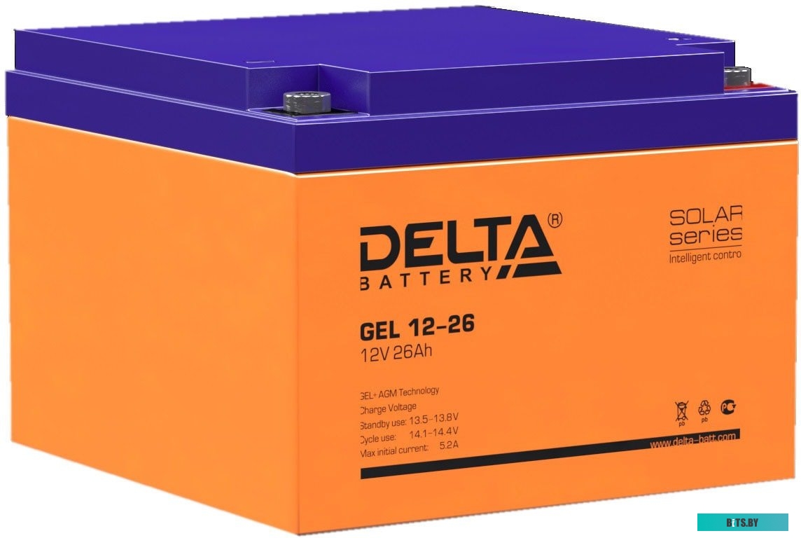 Аккумуляторная батарея DELTA GEL 12-26, 12/26 В/Ач, 174х166х125 мм