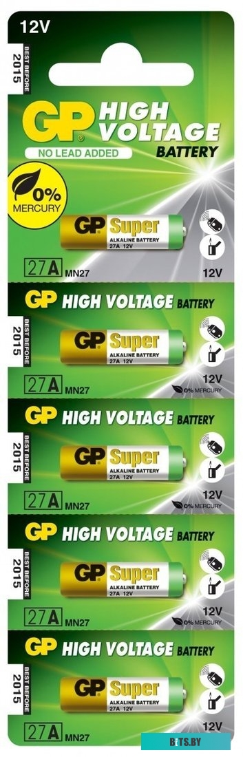 Аккумуляторы GP 27A 5 шт. <4891199011504>