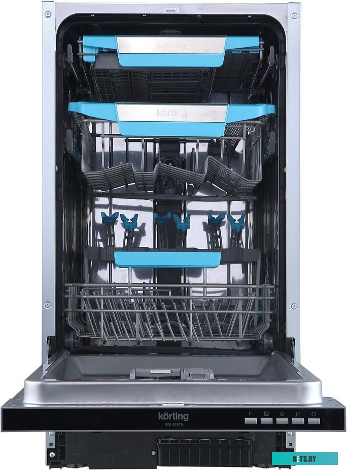 KDI 45575 Встраиваемая посудомоечная машина/ Полновстр., 45 см, 10 компл., третья корзина для столовых приборов,  А++/A/A, Электронное управление, циф