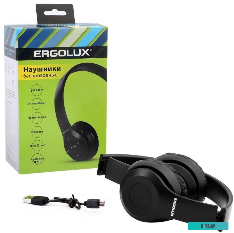 Наушники накладные беспроводные ERGOLUX ELX-BTHP01-C02