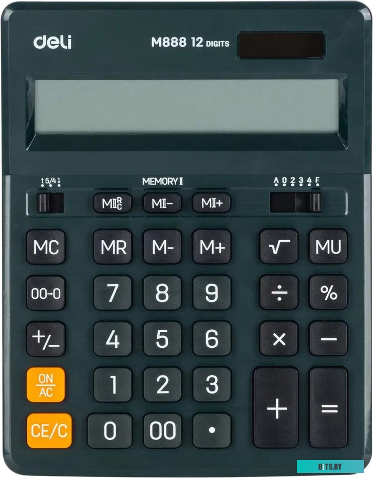 EM888F-GREEN Калькулятор настольный Deli EM888F-green зеленый 12-разр.