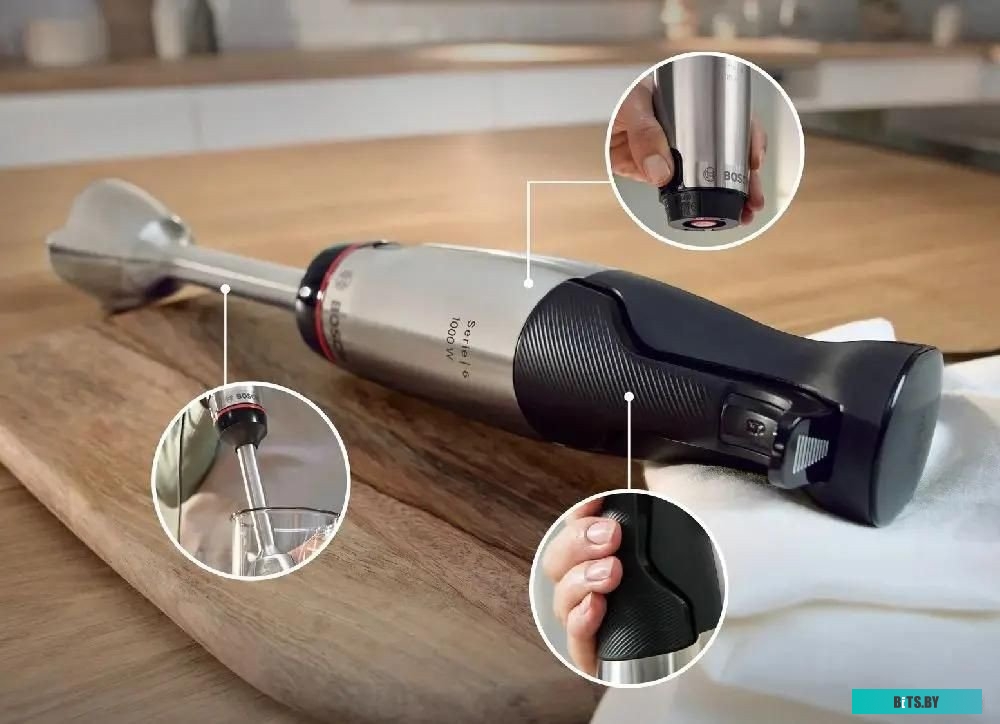 MSM6M610 Блендер погружной Bosch MSM6M610 1000Вт нержавеющая сталь/черный