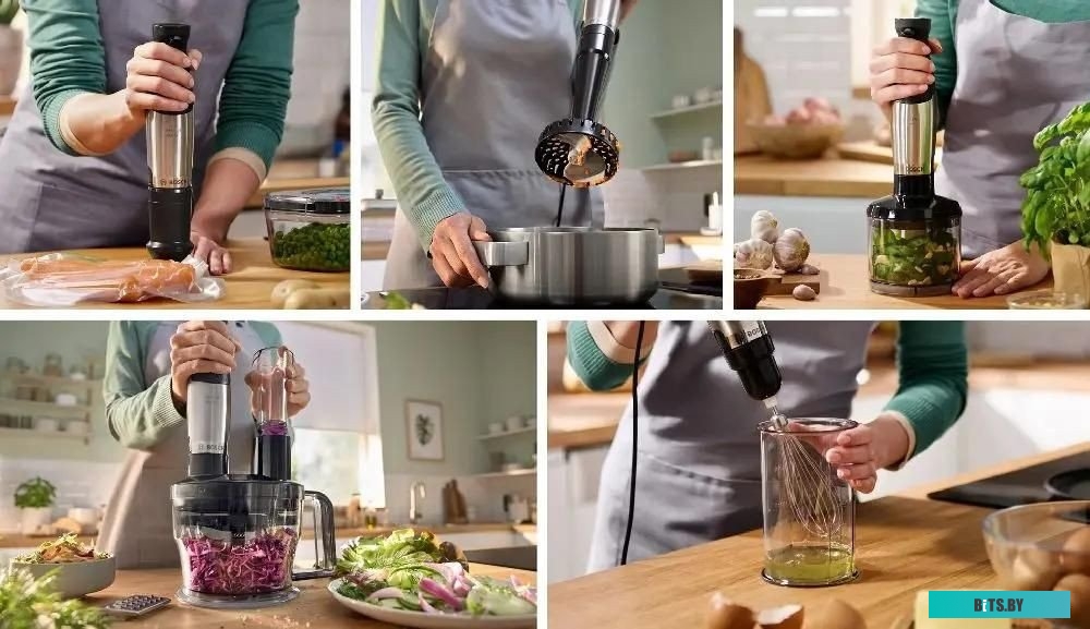 MSM6M610 Блендер погружной Bosch MSM6M610 1000Вт нержавеющая сталь/черный