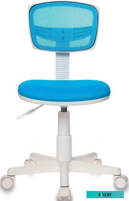 CH-W299/LB/TW-55 Кресло детское Бюрократ CH-W299 голубой TW-31 TW-55 крестов. пластик пластик белый
