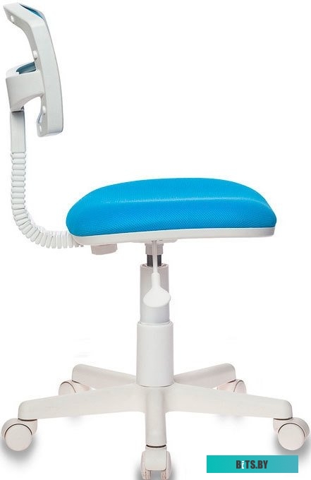 CH-W299/LB/TW-55 Кресло детское Бюрократ CH-W299 голубой TW-31 TW-55 крестов. пластик пластик белый