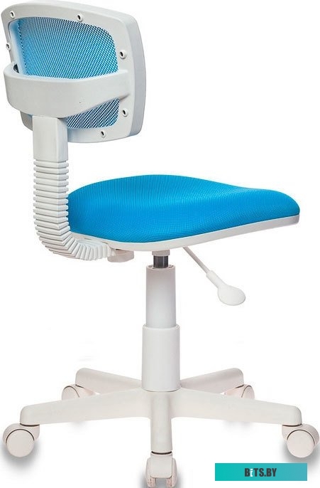 CH-W299/LB/TW-55 Кресло детское Бюрократ CH-W299 голубой TW-31 TW-55 крестов. пластик пластик белый