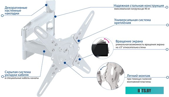 Кронштейн для телевизора Kromax ATLANTIS-40 (белый)