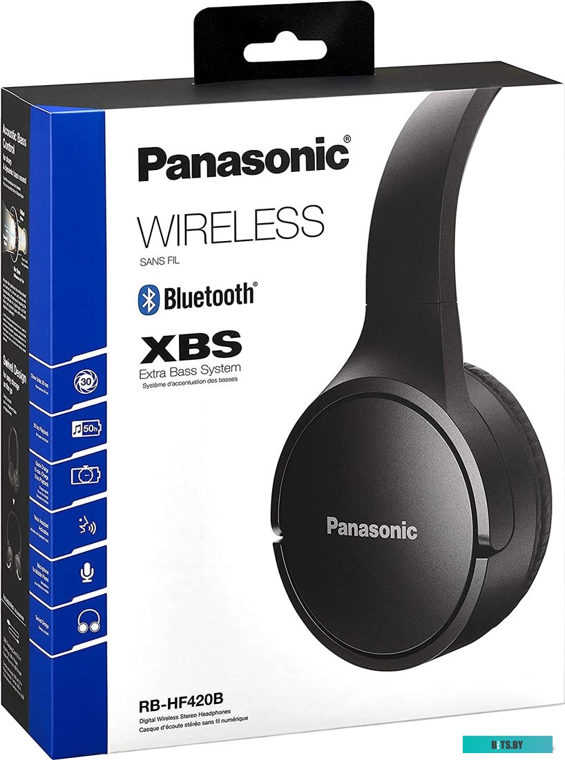 Наушники (Гарнитура) Panasonic RB-HF420BGE-K <RB-HF420BGEK>