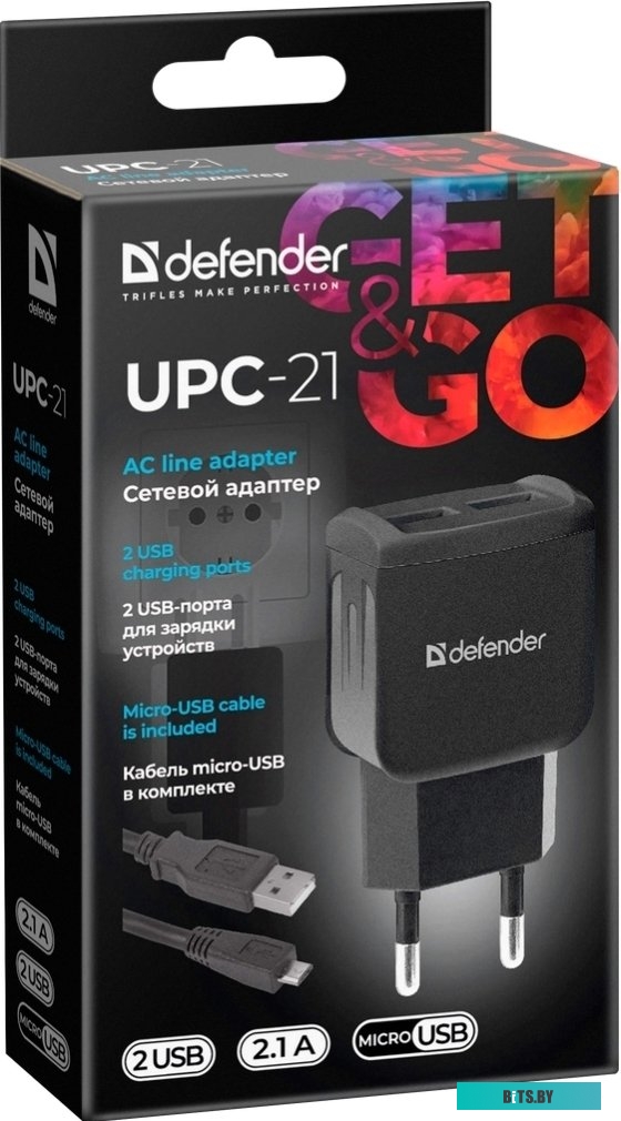 Сетевое зарядное Defender UPC-21 <83581>