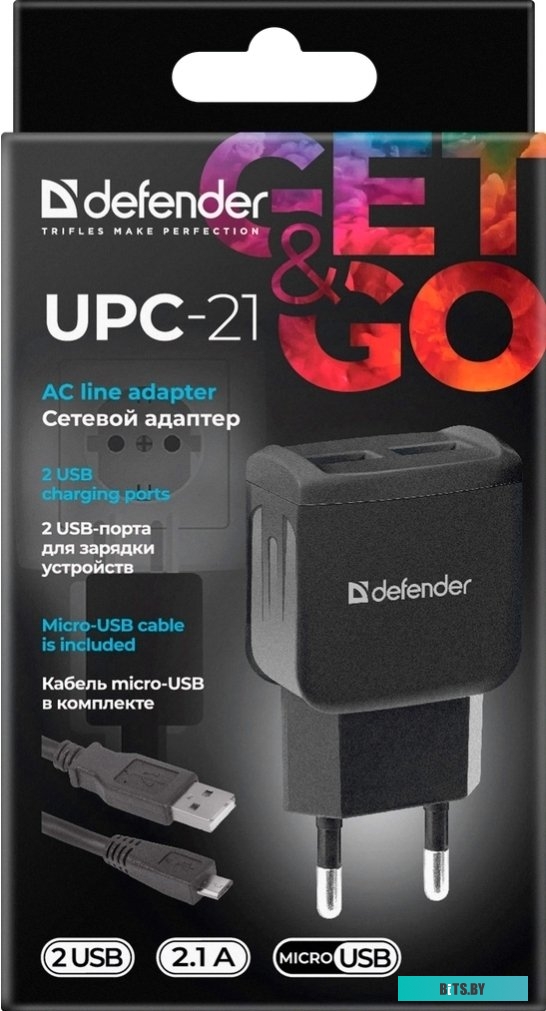 Сетевое зарядное Defender UPC-21 <83581>