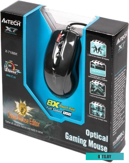 Мышь A4Tech X-718BK