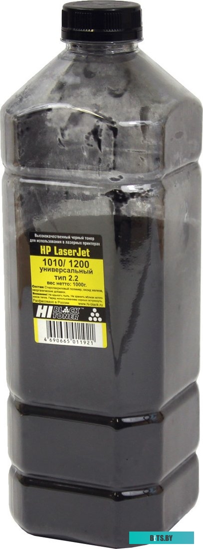 Тонер Hi-Black Универсальный для HP LJ  1010/ 1200, Тип 2.2, Bk, 1 кг, канистра (арт.  980362007) 
