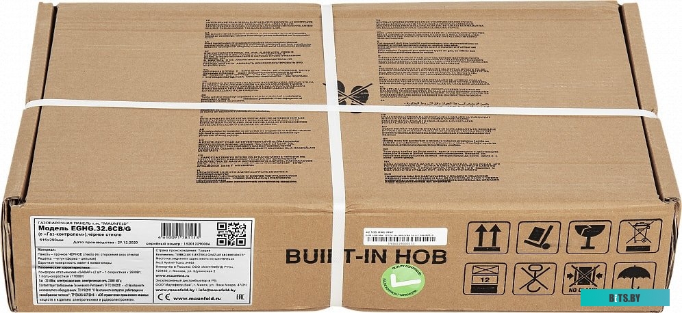 КА-00013521 Газовая варочная панель MAUNFELD EGHG.32.6CB/G,  независимая,  черный