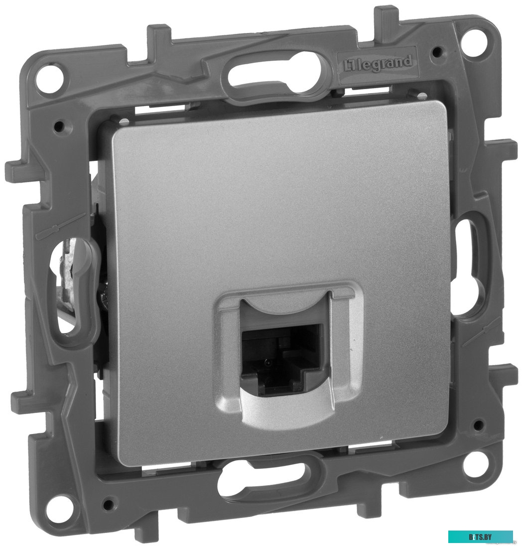 Розетка компьютерная Legrand Etika 672441 (алюминий)