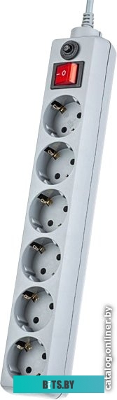 Сетевой фильтр (удлинитель) Perfeo PF-PP-6/5,0-G <PF_A4675>