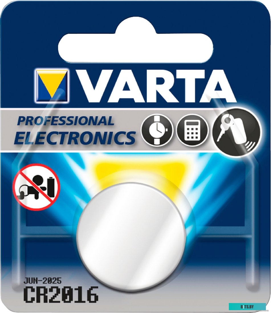 06016101401 Батарея Varta Electronics BL1 Lithium CR2016 (1шт) блистер