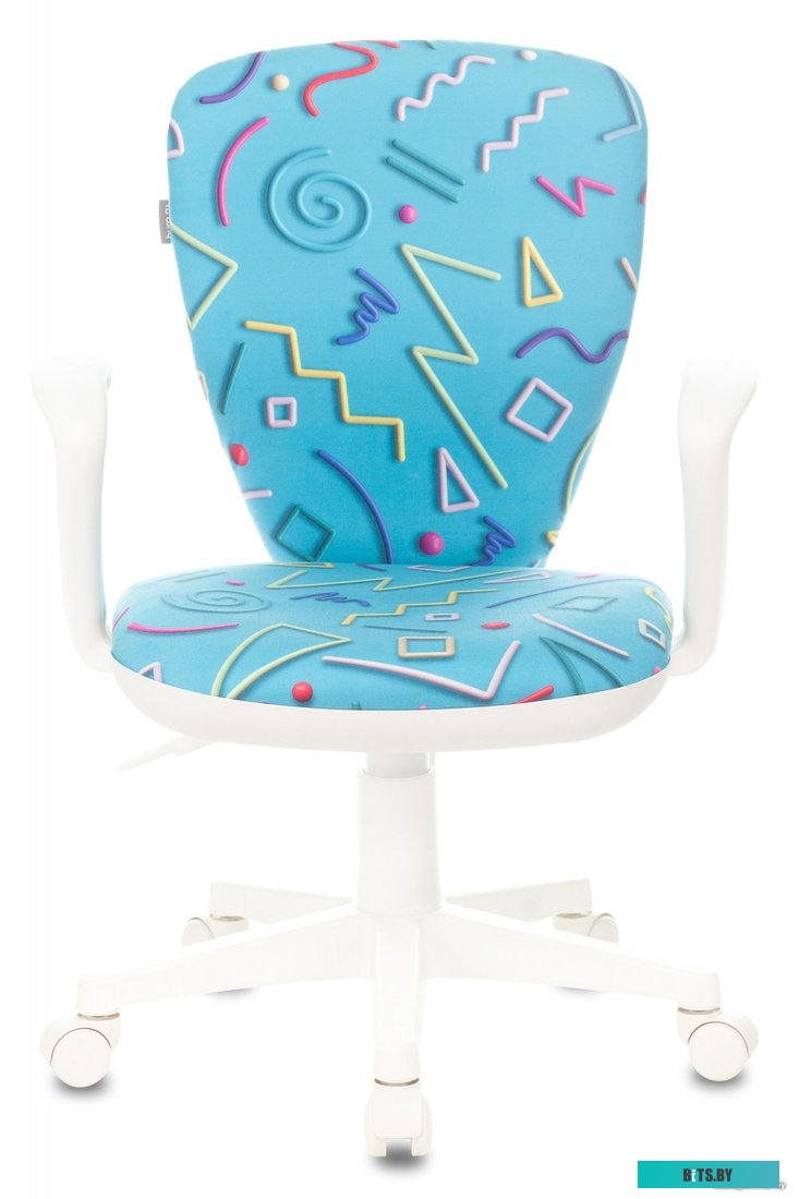 KD-W10AXSN/STICK-BL Кресло детское Бюрократ KD-W10AXSN голубой Sticks 06 крестов. пластик пластик белый