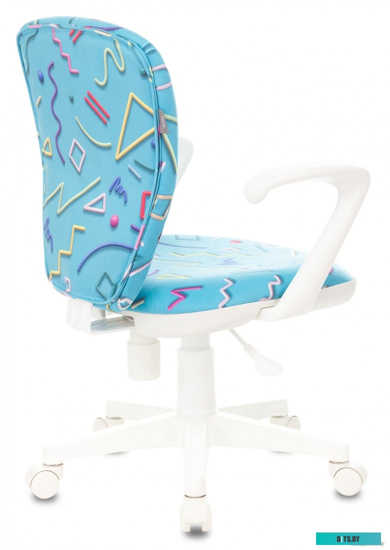 KD-W10AXSN/STICK-BL Кресло детское Бюрократ KD-W10AXSN голубой Sticks 06 крестов. пластик пластик белый