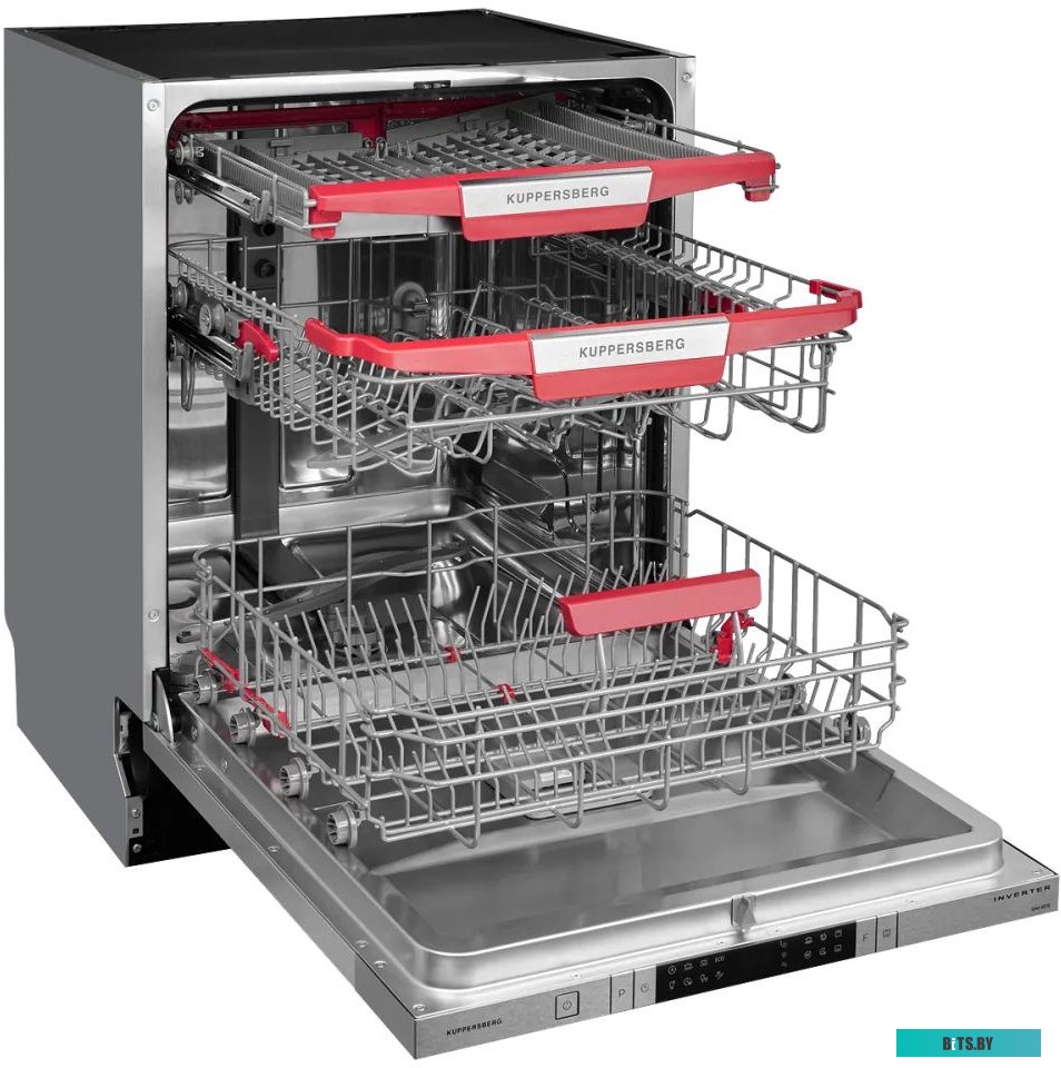 GIM 6078 Встраиваемая посудомоечная машина Kuppersberg/ Полностью встраиваемая посудомоечная машина, 60 см, 14 комплектов, 8 программ, Aqua stop, луч 