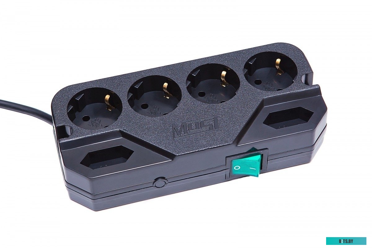 Сетевой фильтр (удлинитель) Most CRG 2 м (черный)