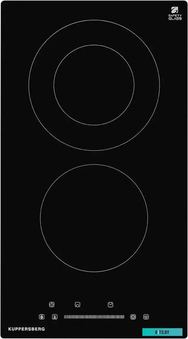 ECS 321 Встраиваемая варочная панель/ Электрическая, домино, 30 см, 9 уровней мощности, черный цвет