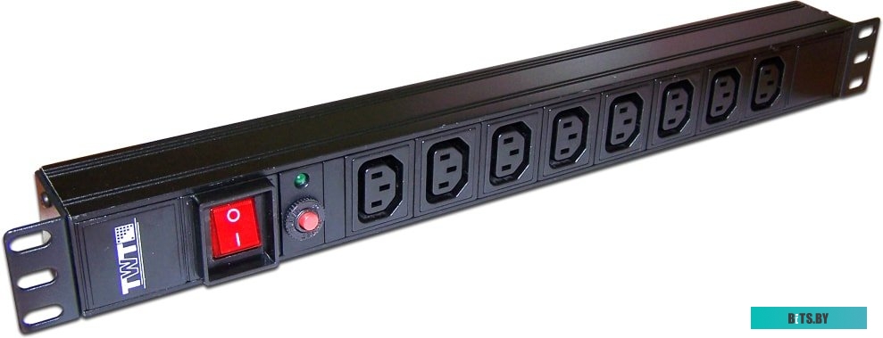 TWT-PDU19-10A9C3 Блок распределения питания Lanmaster TWT-PDU19-10A9C3 гор.размещ. 9xC13 базовые 10A без вилки