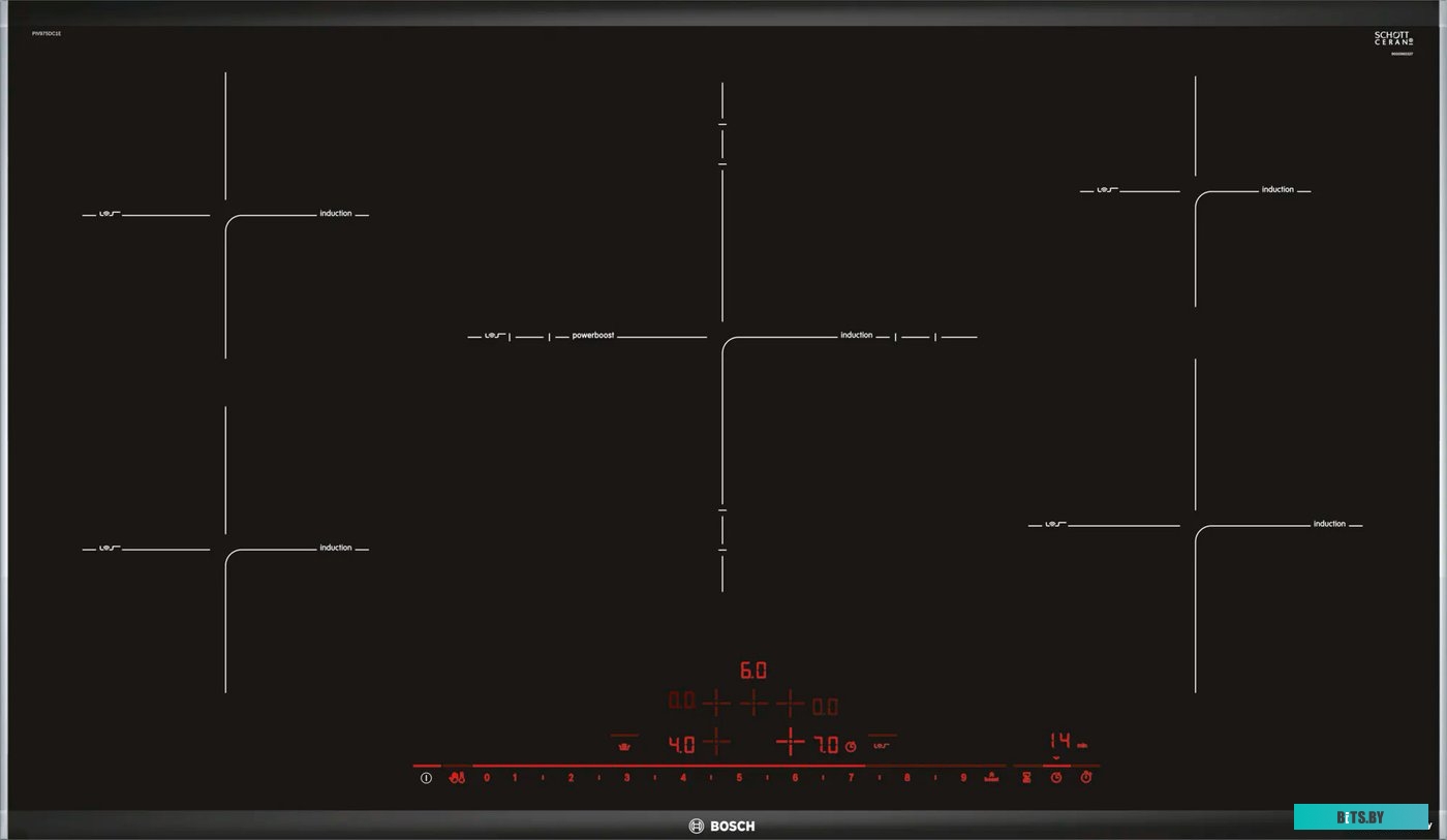 PIV975DC1E Индукционная варочная поверхность Bosch Serie 8 PIV975DC1E черный