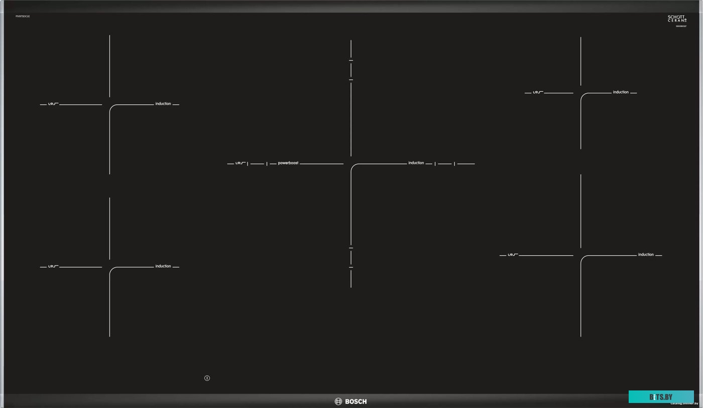 PIV975DC1E Индукционная варочная поверхность Bosch Serie 8 PIV975DC1E черный