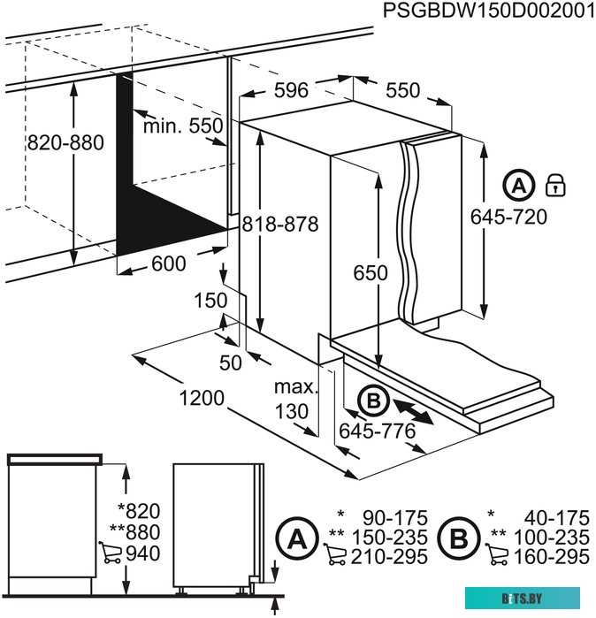 EEM48320L Посудомоечная машина встраив. Electrolux EEM48320L 1950Вт полноразмерная