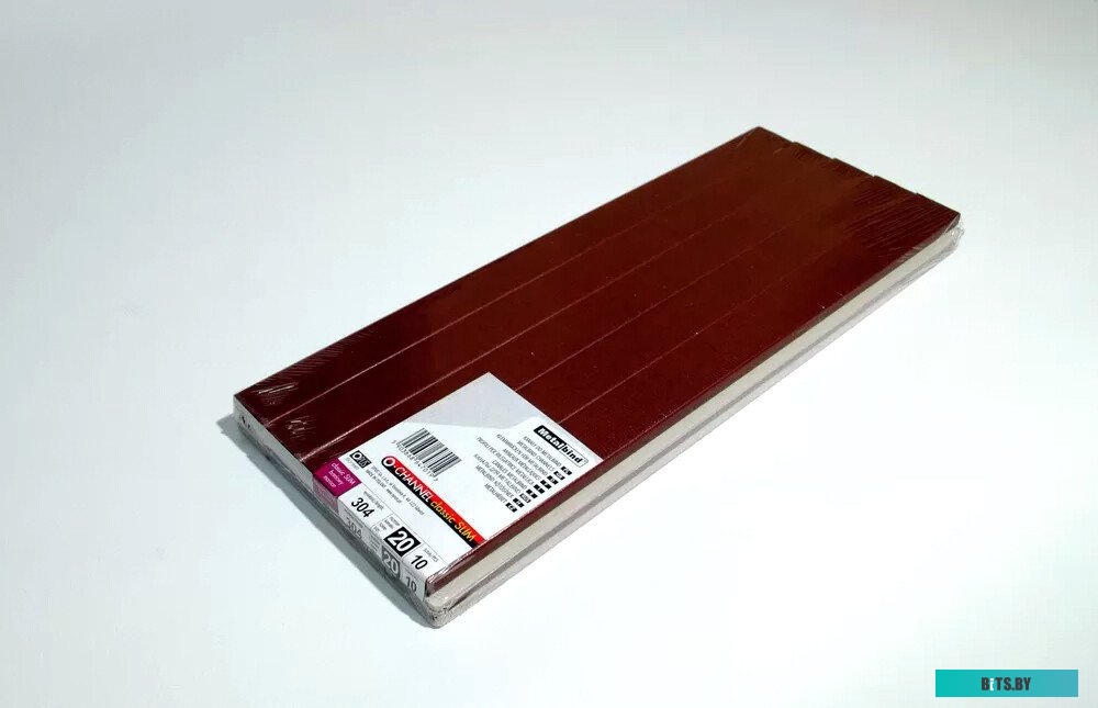 Металлический канал для переплета OPUS Classic Slim 304x20 мм OCHSLIM2030410BOR (10 шт, бордовый)