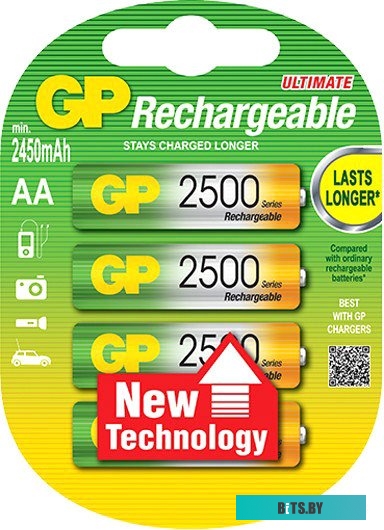 Аккумуляторы GP AA 2500mAh 2 шт. [250AAHC]