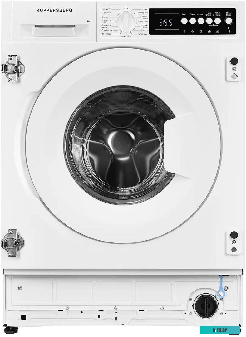 WM 540 Встраиваемые стиральные машины Kuppersberg/ Встраиваемая стиральная машина, 8кг 1400 об/мин, инвертер, 15 программ, 81.9х59.8х55 см