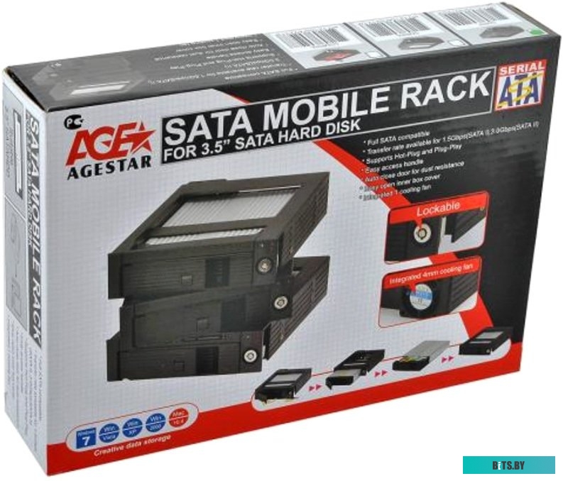 Бокс для жесткого диска Agestar SMRP (черный)
