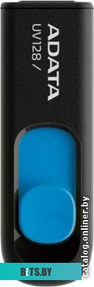 USB накопитель (Флешка) A-Data DashDrive UV128 Black/Blue 32GB (AUV128-32G-RBE)