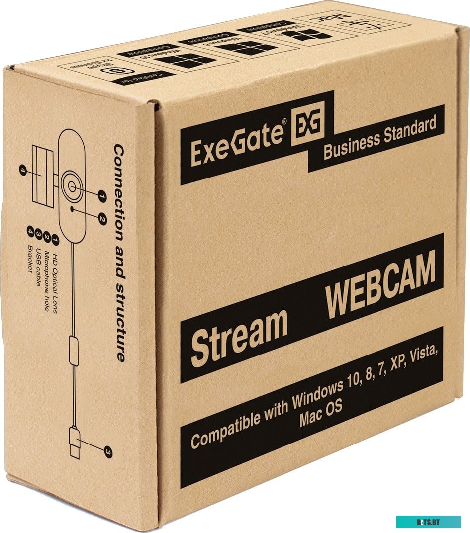 Веб-камера ExeGate Stream HD 4000 4K UHD T-Tripod <EX287383RUS>
