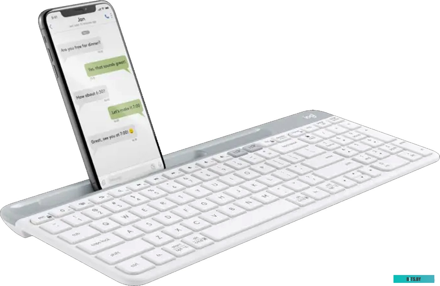 920-010623 Клавиатура Logitech K580,  USB, Bluetooth/Радиоканал, белый + серебристый [920-010623]