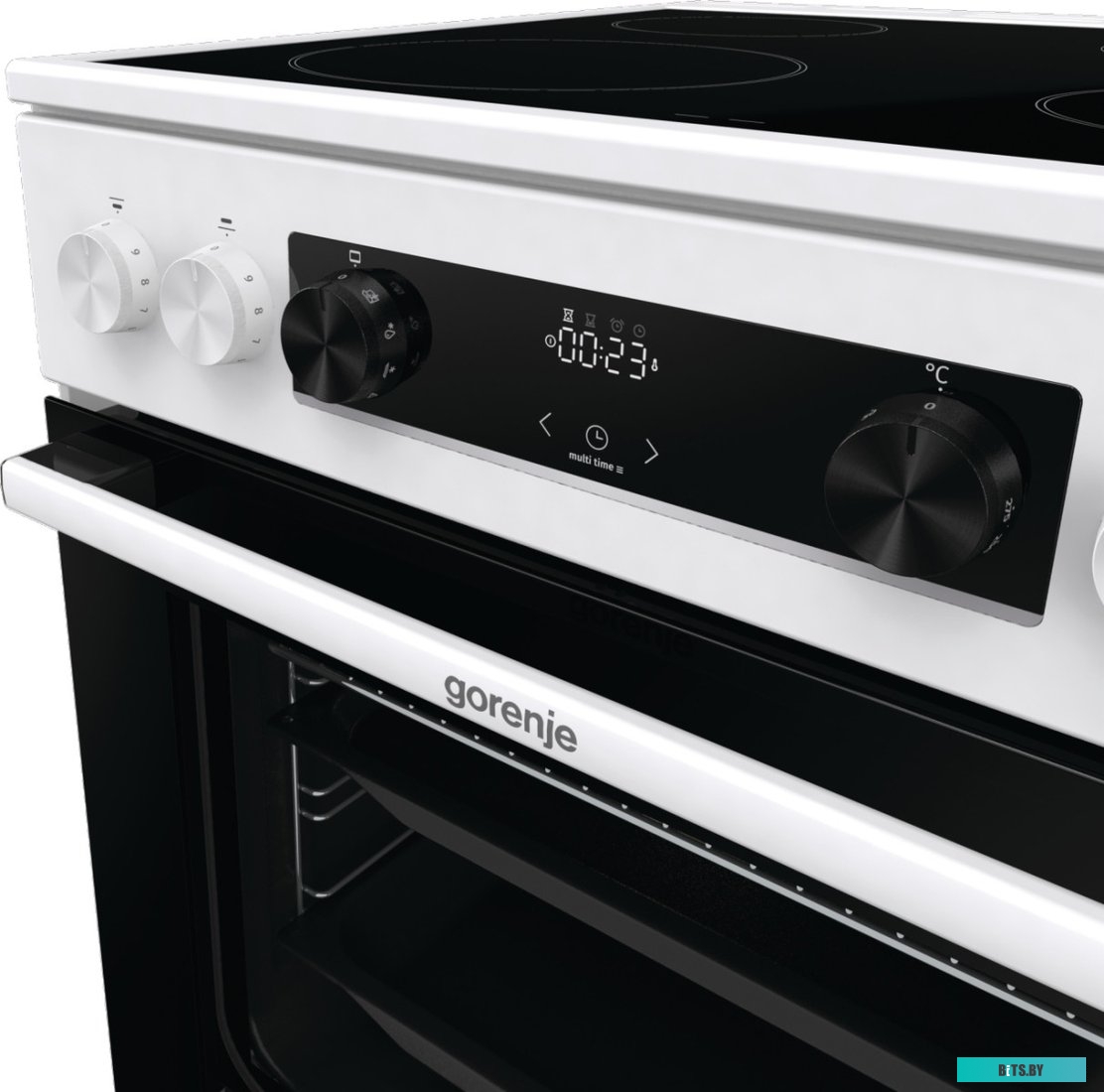 GEC6C40WD Электрическая плита Gorenje GEC6C40WD,  стеклокерамика,  без крышки,  белый