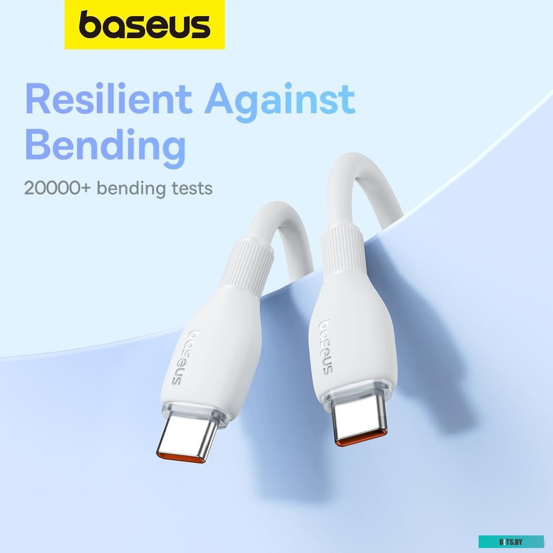 P10355702221-01 Кабель USB A - Type-C 2.0м Baseus Pudding Series Fast Charging 100W 2м белый, пакет