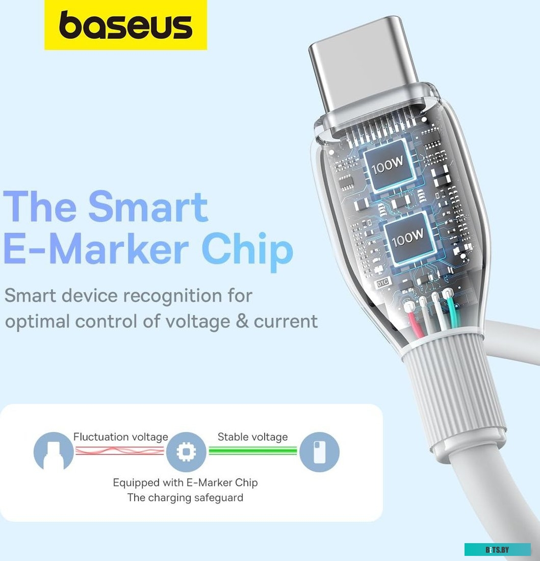 P10355702221-01 Кабель USB A - Type-C 2.0м Baseus Pudding Series Fast Charging 100W 2м белый, пакет