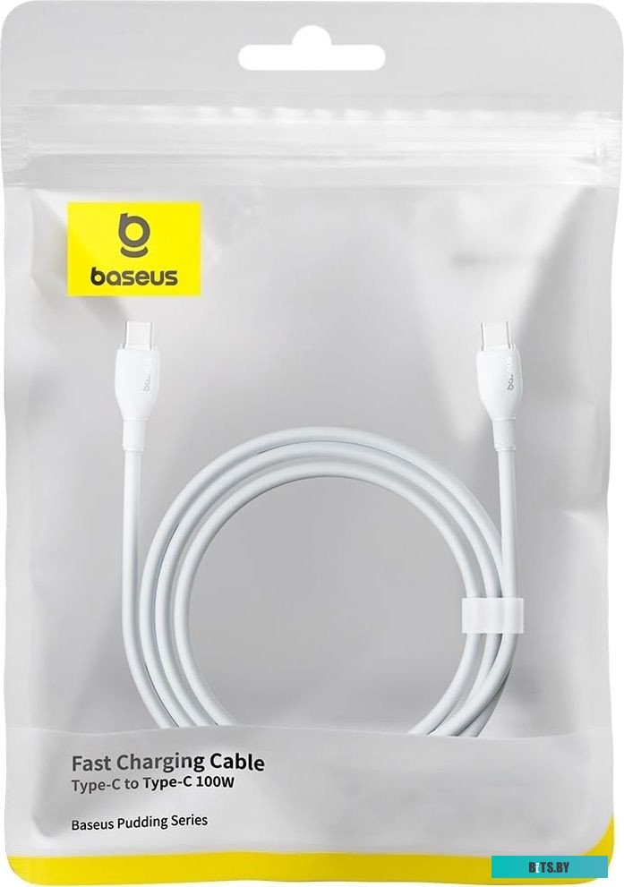 P10355702221-01 Кабель USB A - Type-C 2.0м Baseus Pudding Series Fast Charging 100W 2м белый, пакет