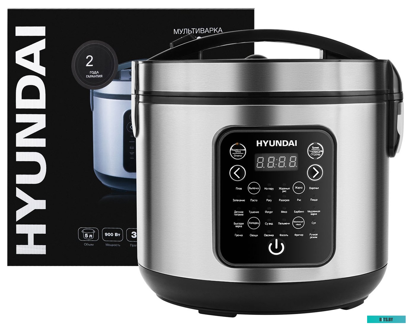 HYMC-2401 Мультиварка Hyundai HYMC-2401,  900Вт,   серебристый/черный