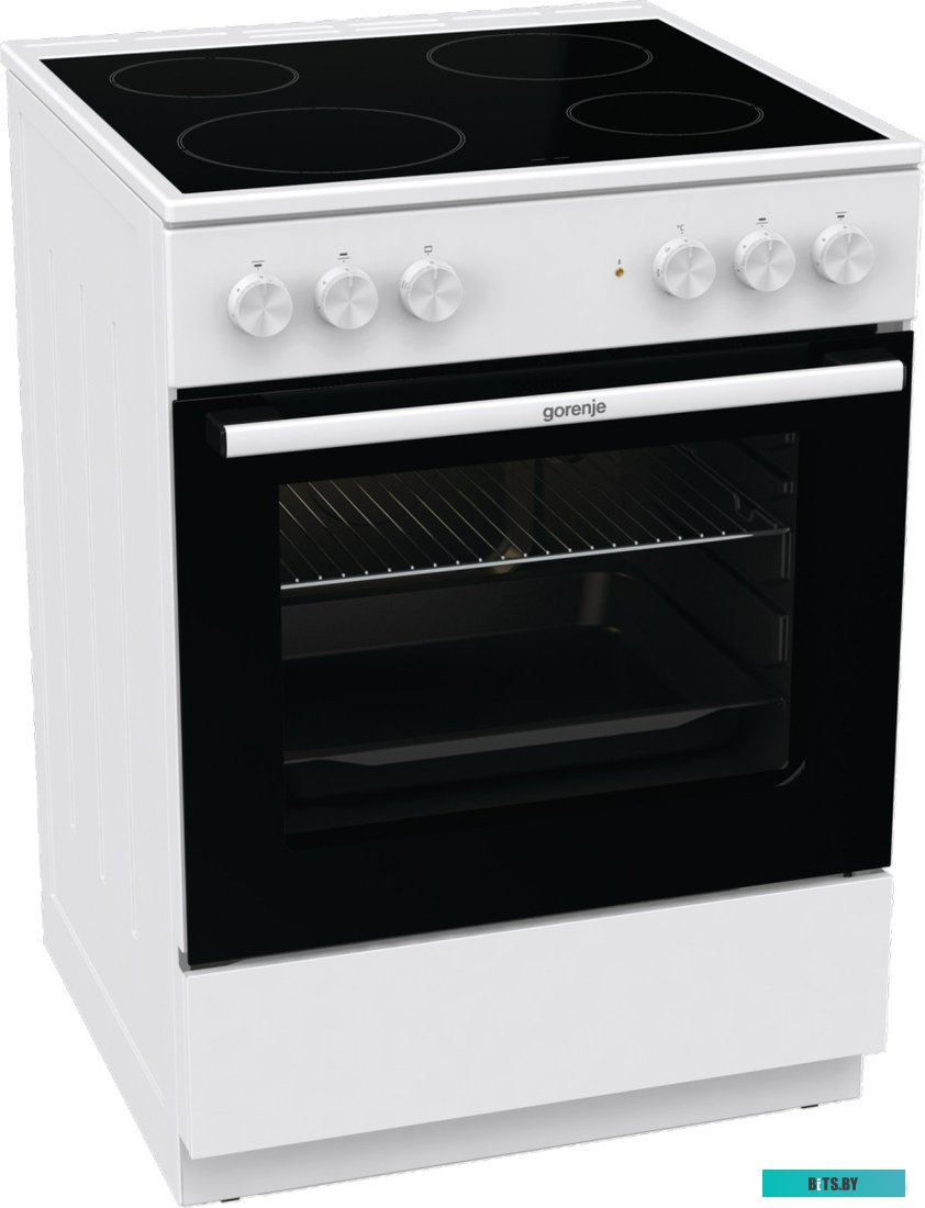 GEC6A11WG Электрическая плита Gorenje GEC6A11WG,  стеклокерамика,  без крышки,  белый