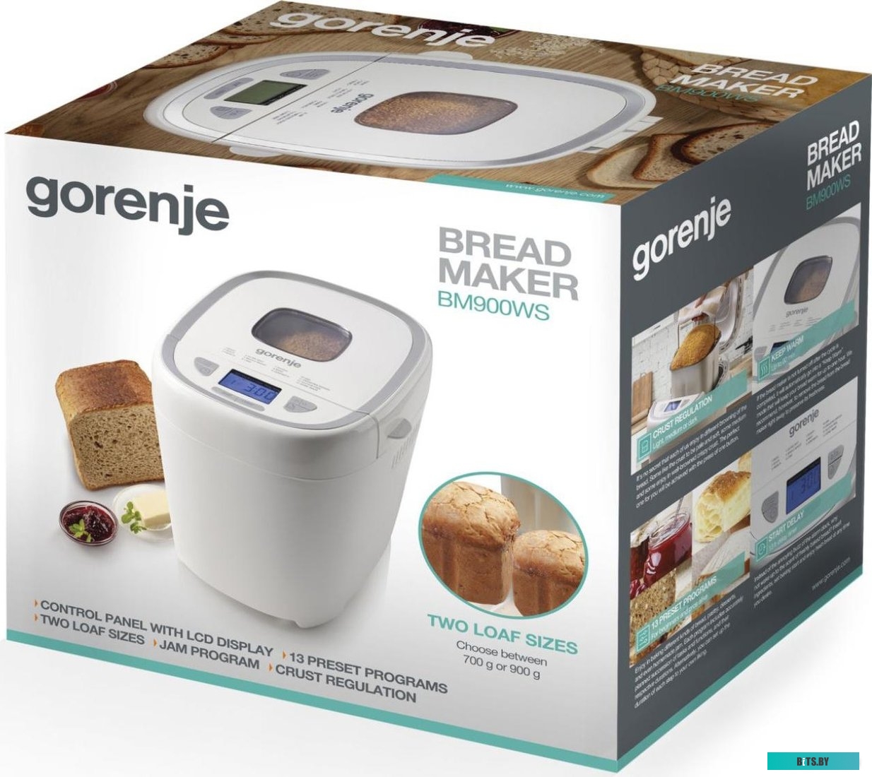 BM900WS Хлебопечь Gorenje BM900WS,  белый