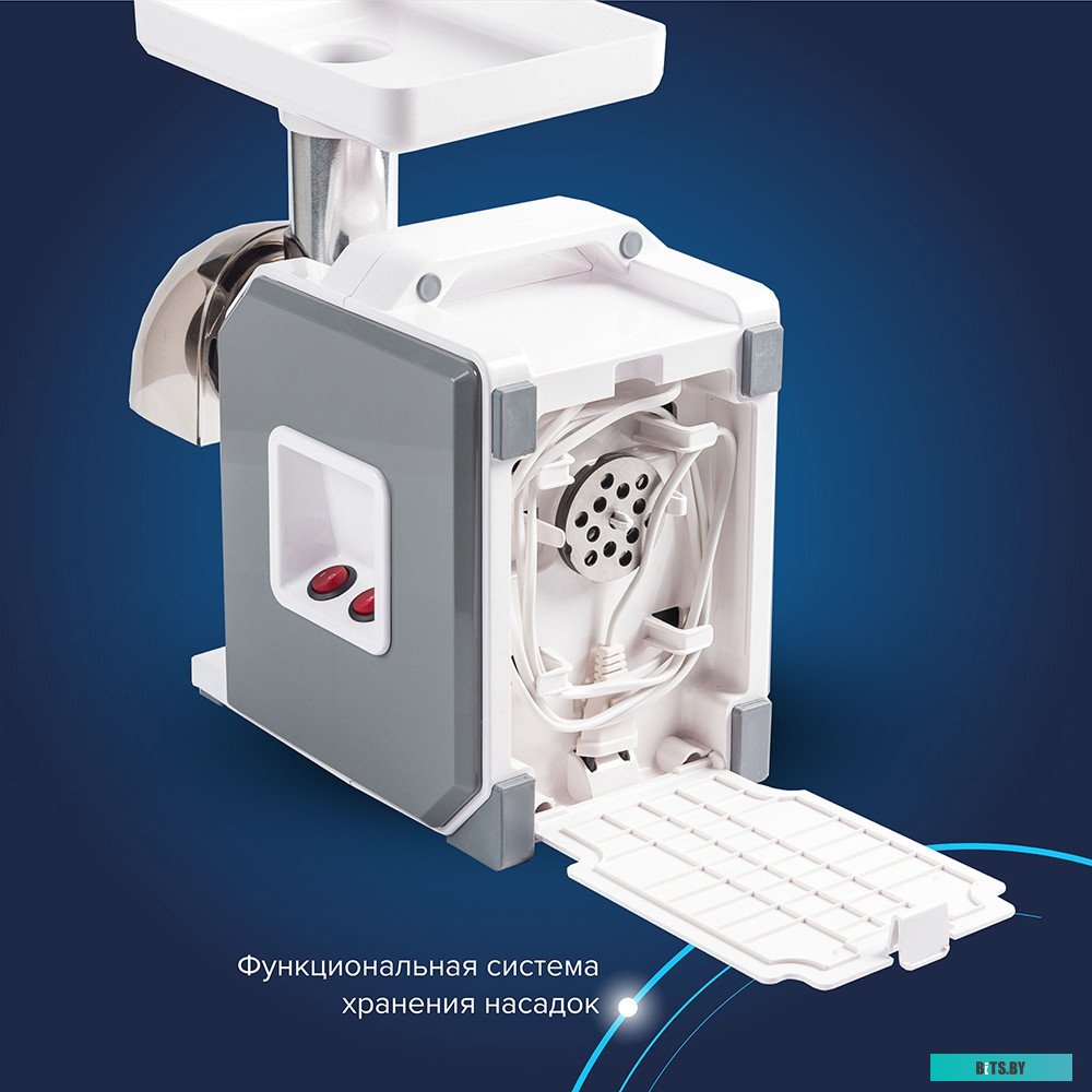 М43.03 Мясорубка Аксион М43.03,  белый / серый