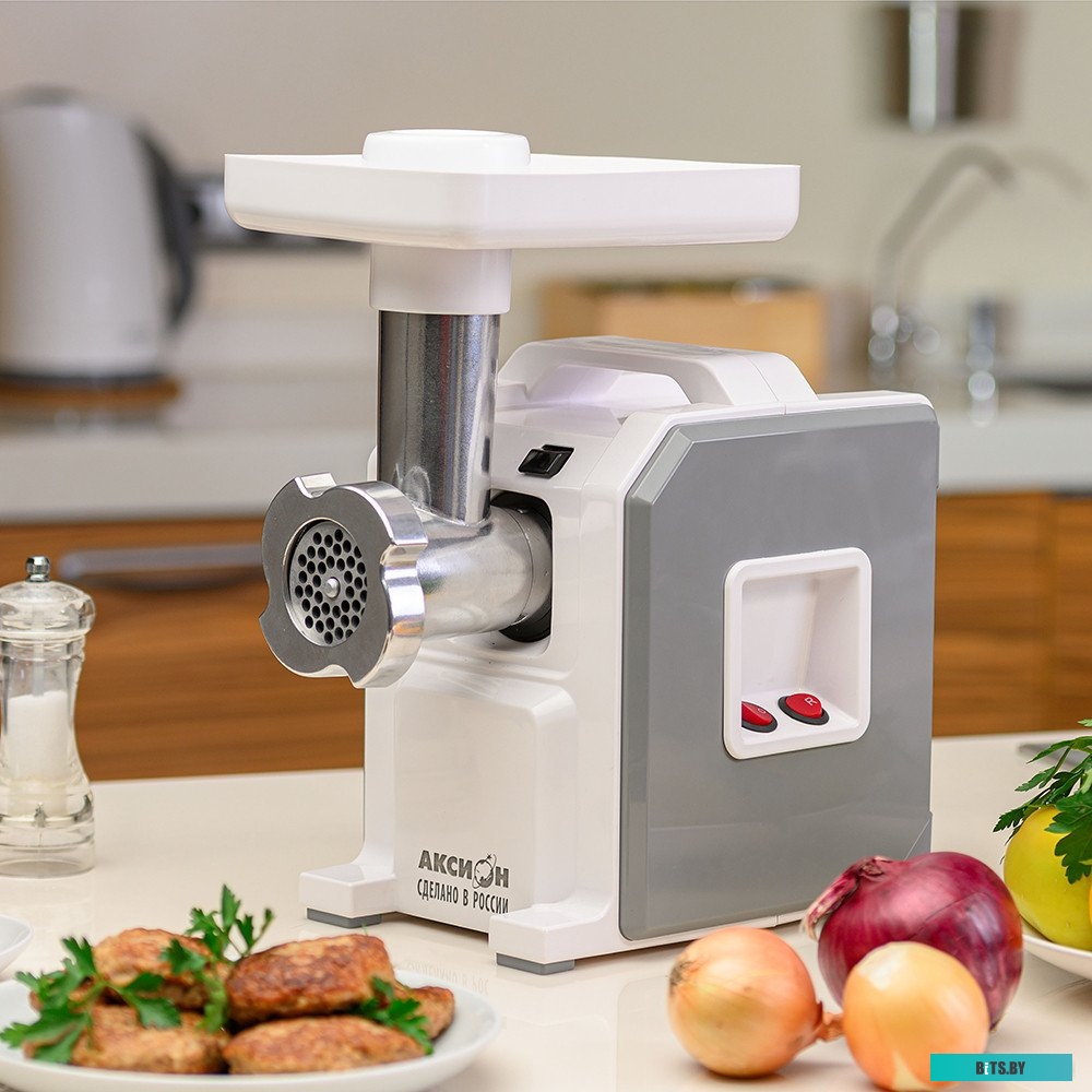 М43.03 Мясорубка Аксион М43.03,  белый / серый