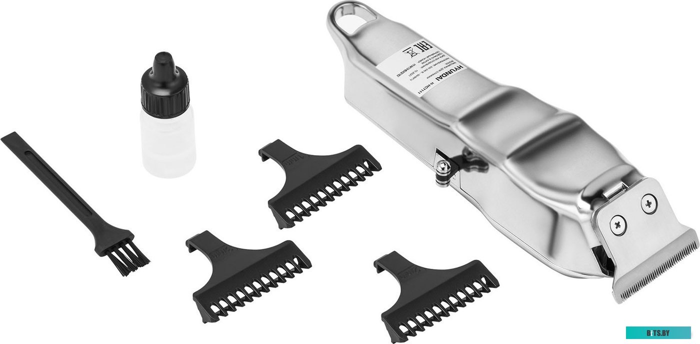 H-HC7111 Машинка для стрижки Hyundai H-HC7111 серебристый/черный 5Вт (насадок в компл:3шт)