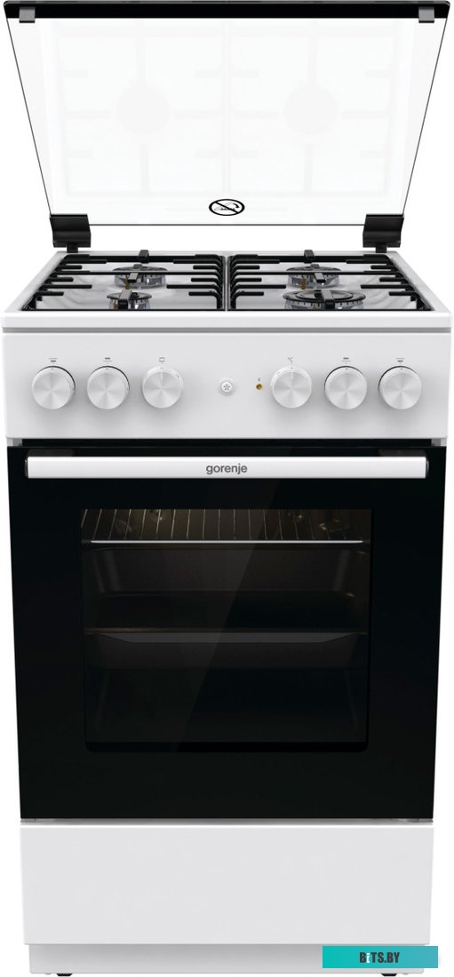 GK5A21WH Комбинированная плита Gorenje/ Комбинированная плита Gorenje, Линия Essential, Эмаль SilverMatte, объем духовки 68 л, механическое управление