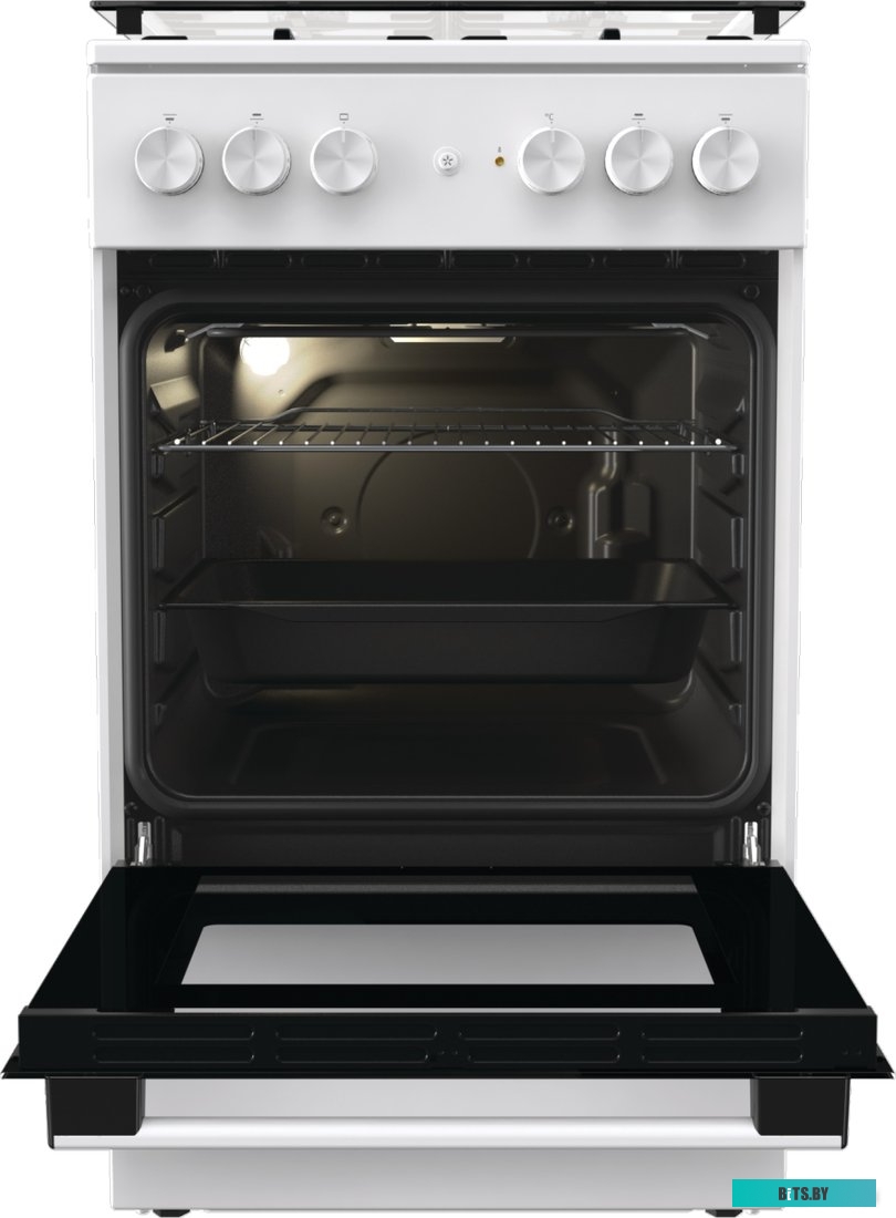 GK5A21WH Комбинированная плита Gorenje/ Комбинированная плита Gorenje, Линия Essential, Эмаль SilverMatte, объем духовки 68 л, механическое управление