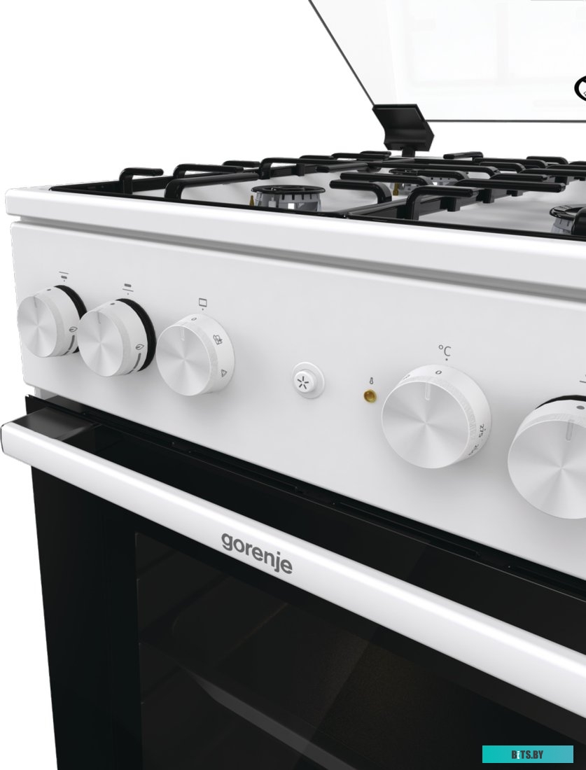 GK5A21WH Комбинированная плита Gorenje/ Комбинированная плита Gorenje, Линия Essential, Эмаль SilverMatte, объем духовки 68 л, механическое управление