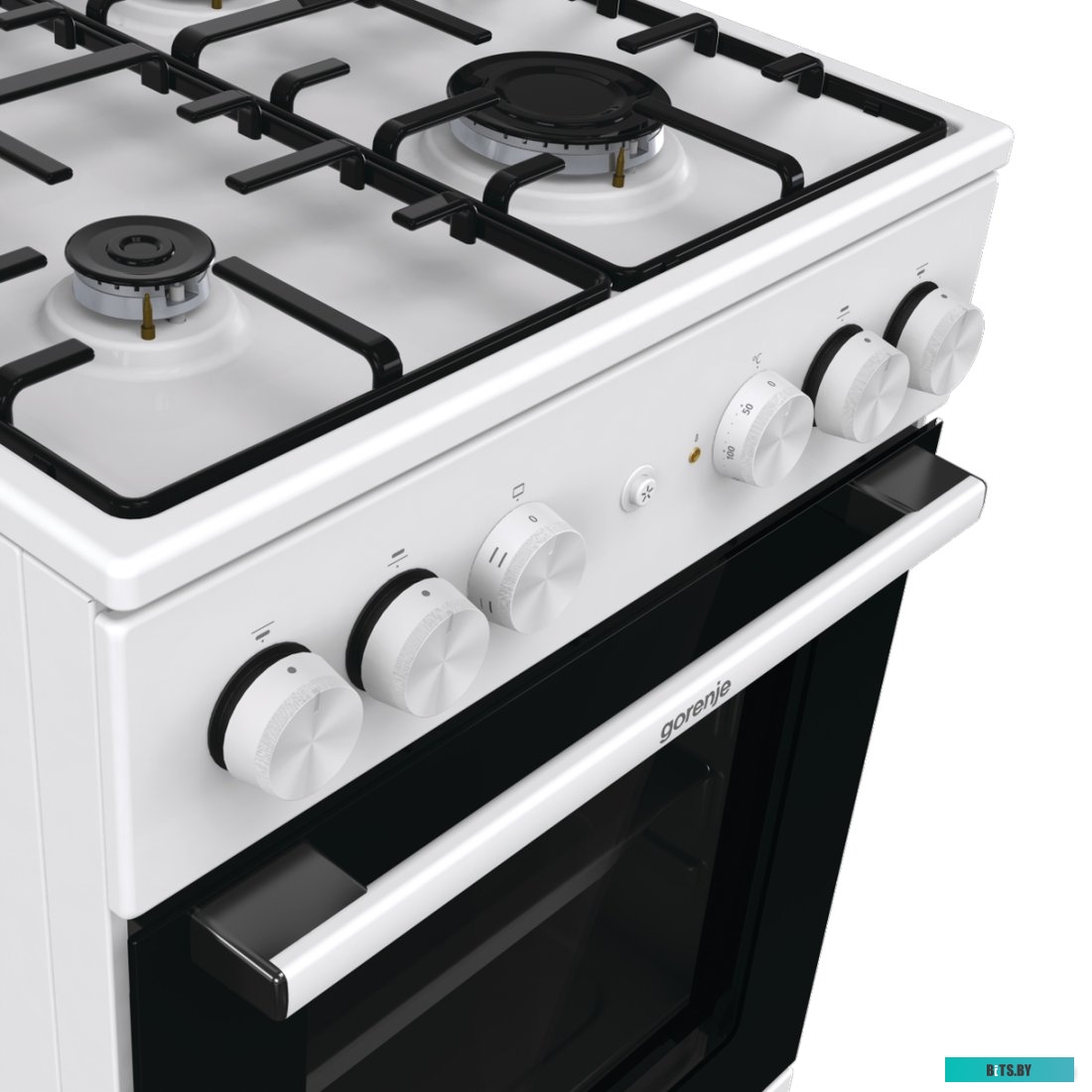 GK5A21WH Комбинированная плита Gorenje/ Комбинированная плита Gorenje, Линия Essential, Эмаль SilverMatte, объем духовки 68 л, механическое управление